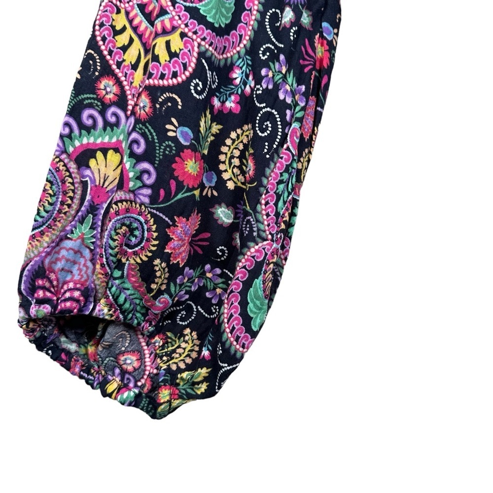 ANTHROPOLOGIE Vibrant Tunisian Paisley Smocked Boho Cover-Up Tunic - Picture 11 of 16